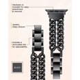 thumbnail image 6 of Wearlizer Stainless Steel Chain Watch Band Compatible with Apple Watch Bands Women Interlocking Ring Design Adjustable Bracelet for 38/40/41/42/44/45/46/49mm, 6 of 6