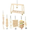 thumbnail image 2 of Toy Set, Safe 7PCS/Pack Bite Resistance  Toy Set  Toy Set With Wooden Bridge, For Birds Parrots, 2 of 8
