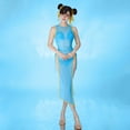 thumbnail image 4 of [Officially Licensed] Street Fighter Chun-Li Inspired Two- Piece Swimsuit for Women with Cover-Up, 4 of 7