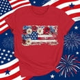 thumbnail image 5 of Womens American Flag Shirt USA Patriotic Crew Neck T-Shirt 4th of July Short Sleeve Tee, 5 of 7