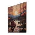 thumbnail image 2 of Designart "Buddhist Serenity Orange Path to Bliss I" Buddhism Print on Natural Pine Wood, 2 of 5
