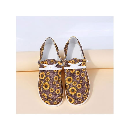 

Fangasis Casual Women Pumps Slip On Flat Loafers Trainer Sneakers Comfy Boat Shoes Size US 4-12