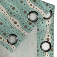 thumbnail image 5 of Ambesonne Turquoise Grommet Curtain, Traditional Polka Dot, 50" x 63", Turquoise Brown Cream, 5 of 6