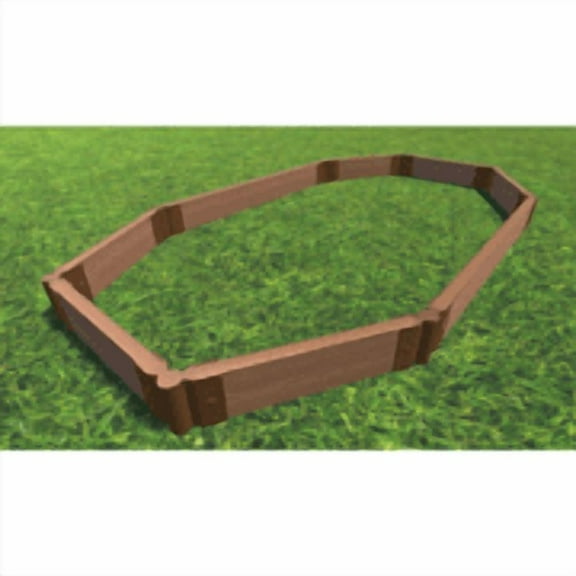 TOOL-FREE CLASSIC SIENNA 'ROMAN BATHTUB' 4' X 7' X 5.5" RAISED GARDEN BED (OCTAGON) - 2" PROFILE