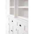 thumbnail image 5 of Halifax Mahogany Wood Kitchen Hutch Cabinet with 5 Doors 3 Drawers in White, 5 of 32