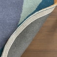 thumbnail image 3 of Rugs USA Greenwich Abstract Wool Area Rug, 5' x 8', Shaped, Greenwich Blue Multicolor, 3 of 9