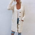 thumbnail image 3 of Cárdigan Largo De Punto De Gran Tamaño Para Mujer, Manga Larga, Bolsillo M Sunnimix Chaqueta de punto, 3 of 7