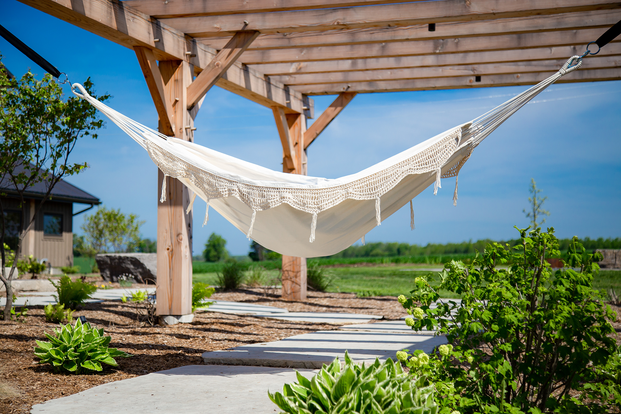 Brazilian Style 94"x63" Double 2-Person Cotton Hammock, Natural