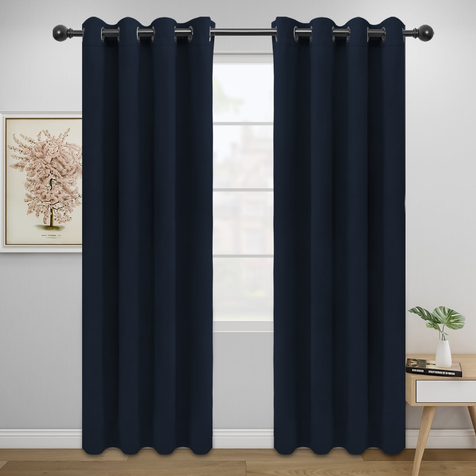 Easy-Going Thermal Insulated Blackout Curtains for Bedroom, Set of 2
