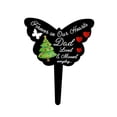 thumbnail image 2 of Letrero de cementerio conmemorativo, placa de recuerdo, estaca de acrílico con forma de mariposa con arbol de navidad, 2 of 9