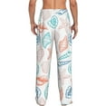 thumbnail image 3 of Picia Colorful Seashells1 Mens Soft Woven Cotton Elastic Waistband Sleep Pajama Pant Lounge Sleep Pant With Pockets And Drawstring-Large, 3 of 9
