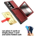 thumbnail image 3 of Decase for Samsung Galaxy S24,Galaxy S24 Wallet Case Built-in Mirror Makeup & 4 Card Slots Holder Military Grade Rugged Cover Case with Camera Lens Protector,Red, 3 of 7