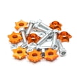 thumbnail image 1 of 8pcs M6X19mm Tornillos Tuercas para Matrícula de Coche Moto Tapón Estrella Color Naranja, 1 of 1