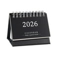 thumbnail image 2 of Liulin Small Desk Calendar 2026, 12 Months Standing Flip Desktop Calendar, Jan 2026 to Dec 2026, Mini Desk Calendar for Home Office School Supplies, Thick Paper, Twin-Wire Binding, 3.7" x 3", Black, 2 of 9