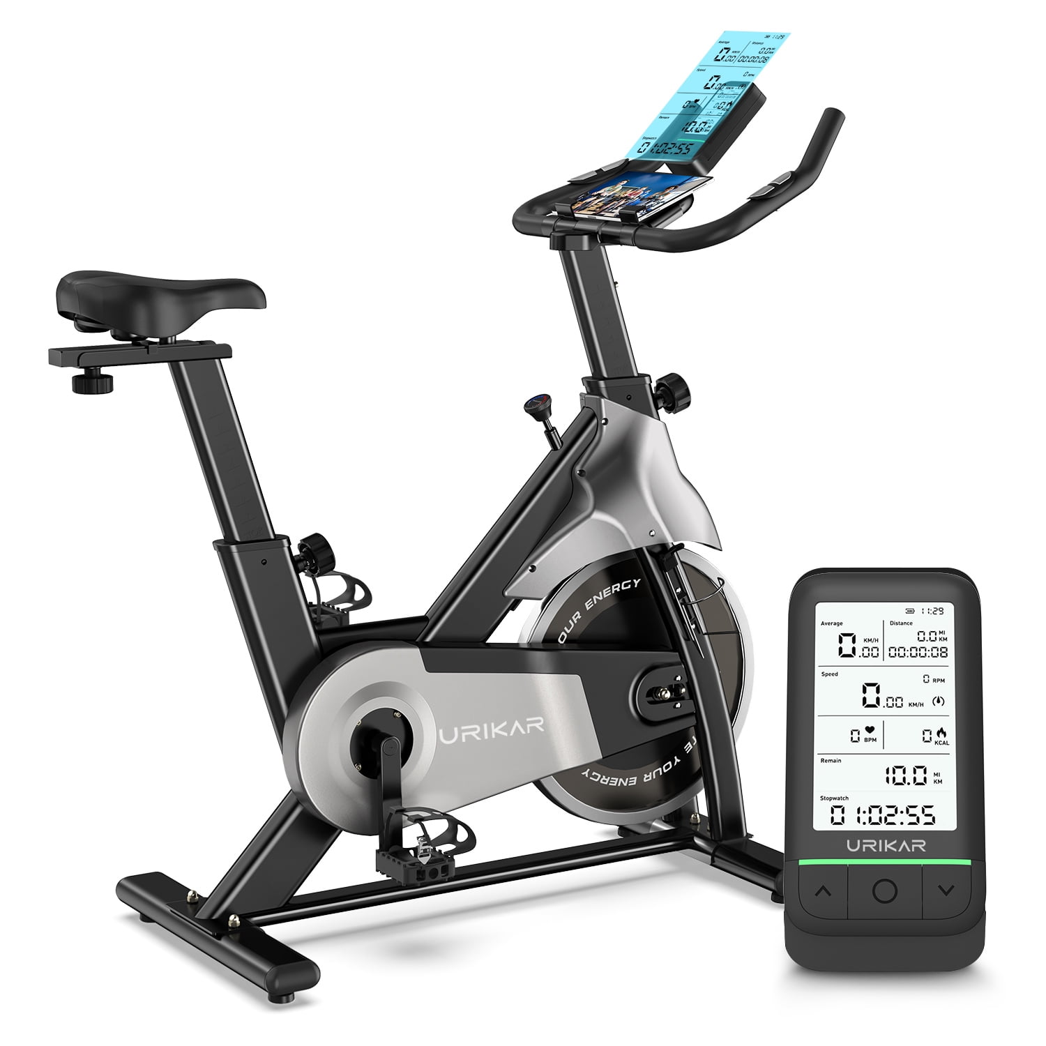 Indoor Studio Bike-Training Fitness Exercise_tablet holder Home Gym Bicycle 