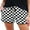 01-FP Black White Plaid, variant on JWD Women's Checkered Shorts Elastic Waist with Drawstring Plaid Short Pants Beach Summer with Pockets Royal Blue White L