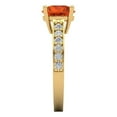 thumbnail image 3 of Clara Pucci 14K Yellow Gold 2.3ct Red Solitaire with Accents Ring for Women, 3 of 8