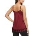 thumbnail image 2 of MANIFIQUE Summer Tank Tops with Built in Bra Cup for Women Loose Fit Pleated Lace Hem Flowy, 2 of 5