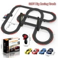 thumbnail image 3 of Slot Car Race Track 32Ft Electric Powered Racing Tracks Sets for Boys and Kids,Dual Racing with 4 High Speed Cars and 2 Hand Controllers, Gift Toys f, 3 of 7