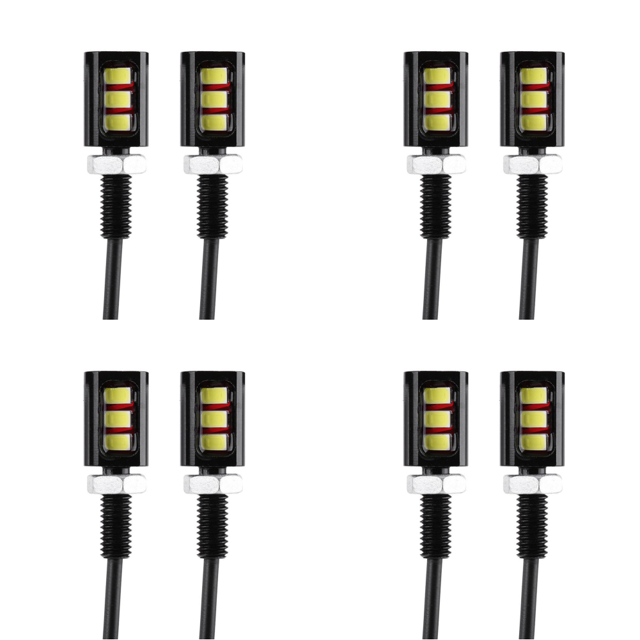 Calaveras 1 par de luces de perno de tornillo de placa de matrícula para motocicleta de coche de 12V