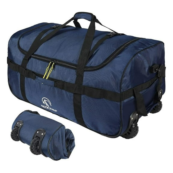 85L/120L/140L Foldable Duffle Bag with Wheels, Large Travel Duffel Bag