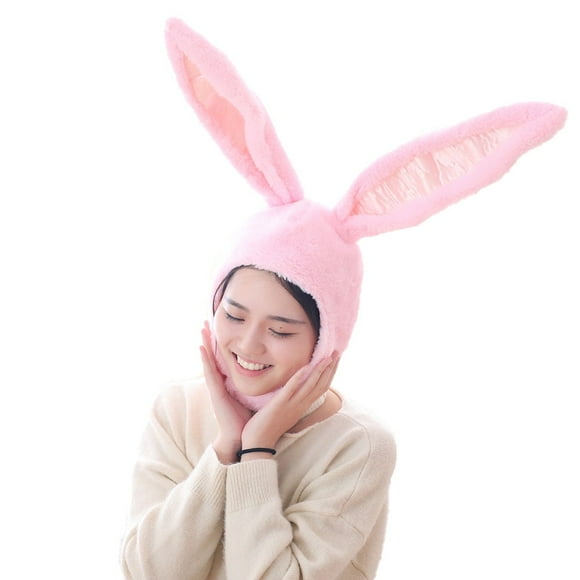 Halloween Party Cosplay Women Girls Long Bunny Ears Cap Cosplay Beanie Plush Hat