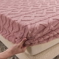 thumbnail image 1 of Colcha de tres piezas, colcha de terciopelo de leche, funda protectora de colchón de franela coral de terciopelo de invierno, 1 of 4