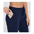 thumbnail image 2 of Stelle Women's Capri Pants Loose Yoga Loose Yoga Cotton Sweatpants with Pockets,Wide Leg Drawstring Pajama Pants Casual Workout Lounge Pants 20",XS-XXL Navy, 2 of 6