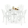 thumbnail image 2 of Costway 5 PCS Patio Cast Aluminum Bistro Set Dining Table & Chair with Umbrella Hole, 2 of 11