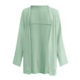 thumbnail image 5 of Vedolay Women Sweater Long Sleeve Solid Color Cardigan Blouse Blue,2XL, 5 of 5
