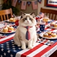 thumbnail image 2 of Yhmxh 4th of July Pet Necktie, Adjustable American Flag Collar Bows Patriotic Red White Blue Star Stripes Dog Cat Bow Tie Collar, Cute Independence Day Pet Costume Accessory for Small Medium Pets, 2 of 6