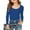 a-Blue112, variant on Girls Kids Solid Color Scoop Neck Long Sleeve Ribbed TShirt Slim Fit Casual Tee For Casual Wear Layering Classic Top