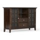thumbnail image 2 of 53 Inch Wide Rustic TV Media Stand in Tobacco Brown for TVs Up to 60 Inches Living Room Furniture for Tv Entertainment Center My Lux Decor Round, 2 of 6