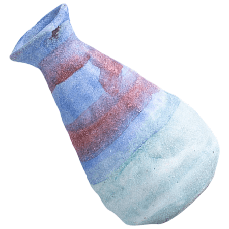 Mini Vase, 4.7 In / 12 Cm Multicolor Ceramic, Hydroponics Planter, Rustic Oriental Zen Tabletop Floral Accent, Country Home Tea Table Centerpiece