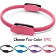 thumbnail image 4 of Pink Pilates Ring Pilates Exercise Resistance Ring Women Kinetic Yoga Ring Gym Tools Magic Circle Pilates Workout Accessories, 4 of 5