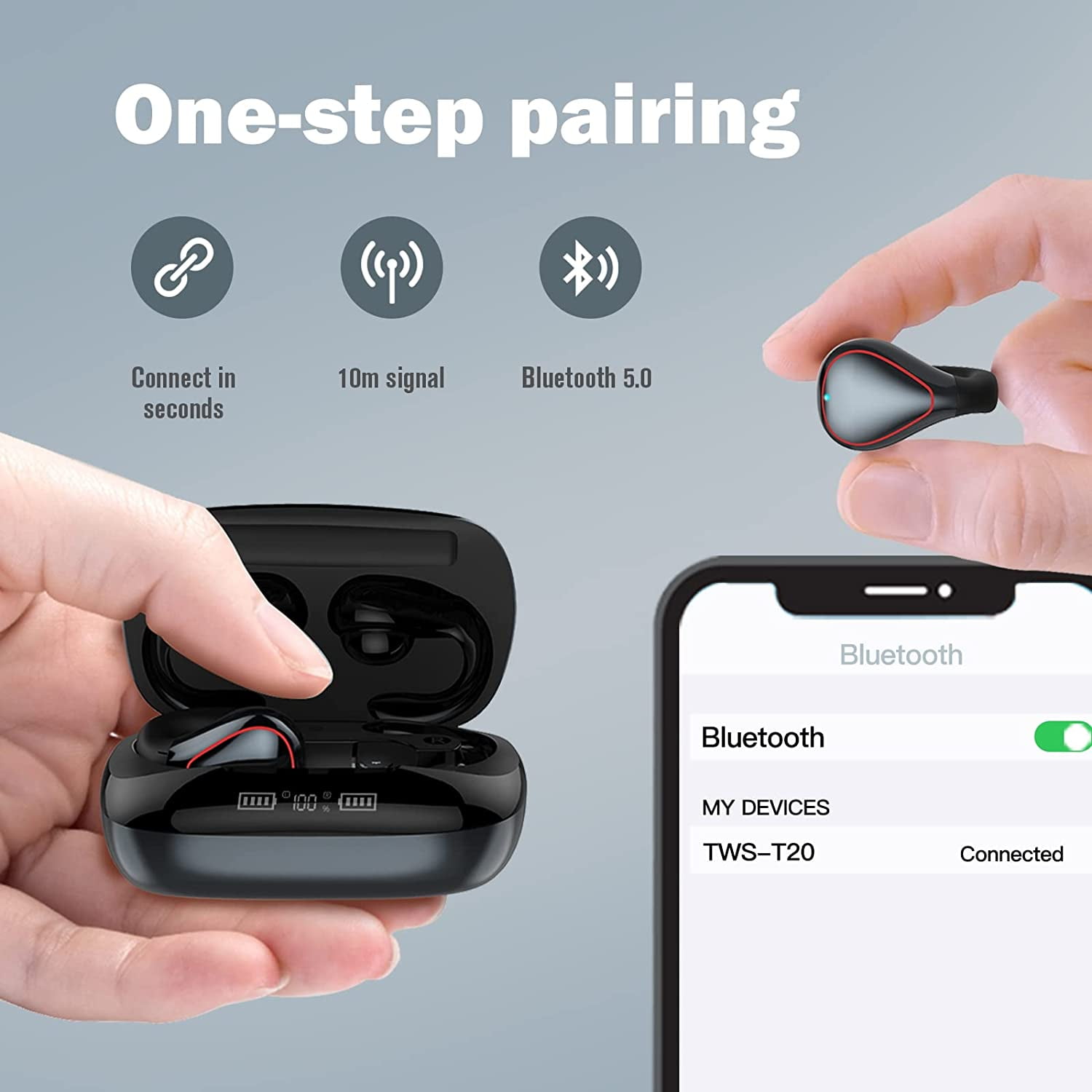 Open Ear Headphones Bluetooth True Wireless Open Earbuds for iPhone Android, Mini Open Ear Buds for Running with Mic Workout Headphones Cycling Sport Earphones Earbuds for Small Ear Canals- Gold