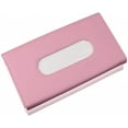 thumbnail image 6 of 2 Pack Car Visor Tissue Holder, Leather Napkin Cover, Paper Tissue Dispenser for Visor & Backseat, Vehicle（Pink）, 6 of 7