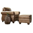 thumbnail image 2 of Leinster Faux Leather Arm Chair and Ottoman in Jetson Ginger, 2 of 10