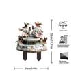 thumbnail image 3 of Estaca de Jardín, Adorno de Césped de Acrílico, Decoración de Patio con Diseño de Aves, Mariposas y Agua, 30 x 24 cm, para Macetas, Decoración Exterior, 3 of 8