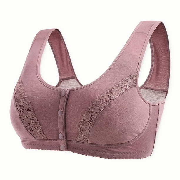 nsendm Female Underwear Adult Brazier for Women front and comfortable side  bra breast opening collection Women's 36 C Womens Bra(Purple, 46)