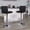 Black, variant on Emma + Oliver 2 Pack Black Vinyl Adjustable Height Barstool with Panel Back and Chrome Base