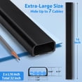thumbnail image 2 of Cord Hider Wall for One Cord in Cord Covers for Wires on Wall Easy Install Cable Cover Wall Cable Raceway Hide Cords Cable Hider Cord Management Wall x Lin W.in H.in, 2 of 7