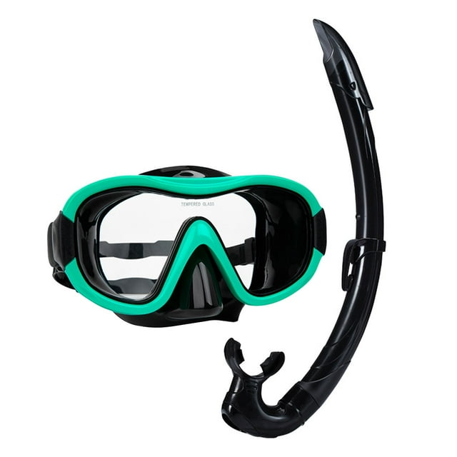 Snorkel Set Goggles de natación Adultos Goggles de buceo para buceo de deportes acuáticos verde