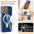 thumbnail image 3 of Dteck Screen Protector Case for iPhone 14 Pro Max,Magnetic Plating TPU Case Lens Camera Protector Mag-Safe Invisible Stand Shockproof Back Cover,Blue, 3 of 9