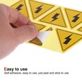 thumbnail image 4 of Unique Bargains Triangle Electrical Shock Risk Warning Sign Self Adhesive Yellow 50mmx40mm Pack of 10, 4 of 5