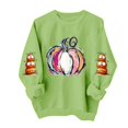 thumbnail image 3 of TKLPEHG Thanksgiving Sweatshirts for Women Fashion Long Sleeve Crewneck Fall Sweatshirt Cute Pumpkin Graphic Tops Casual Loose Fit Pullover (Green,L), 3 of 6