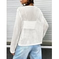 thumbnail image 4 of Women's Long Sleeve Cardigan Tie Front V Neck Crochet Lightweight Shrug Sweaters for Dresses Knit Top, 4 of 6