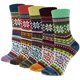thumbnail image 1 of Calcetines de lana Vintage para mujer, medias gruesas térmicas, suaves y cálidas, de trabajo pesado, para invierno, 5 pares, 1 of 4