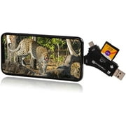 SendCord Trail Camera Viewer - 4 in 1 SD/TF Memory Card Reader - View Hunting Game Photos and Videos on The Spot - Compatible with i-Phone, Android, Windows, and MacOS - Hunting Accessories for Men