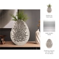 thumbnail image 4 of Decorative Aluminum Vase with Organic Cutout Design Sculptural Metal Accent Piece Modern Abstract Openwork Motif Freestanding Etched Detailing Artisan Style Vase Contemporary Home Decor Element, 4 of 11